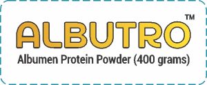 ALBUTRO Albumen Protein Powder 400g – High Protein, Low Carb, Low Fat Supplement for Muscle Growth and Recovery